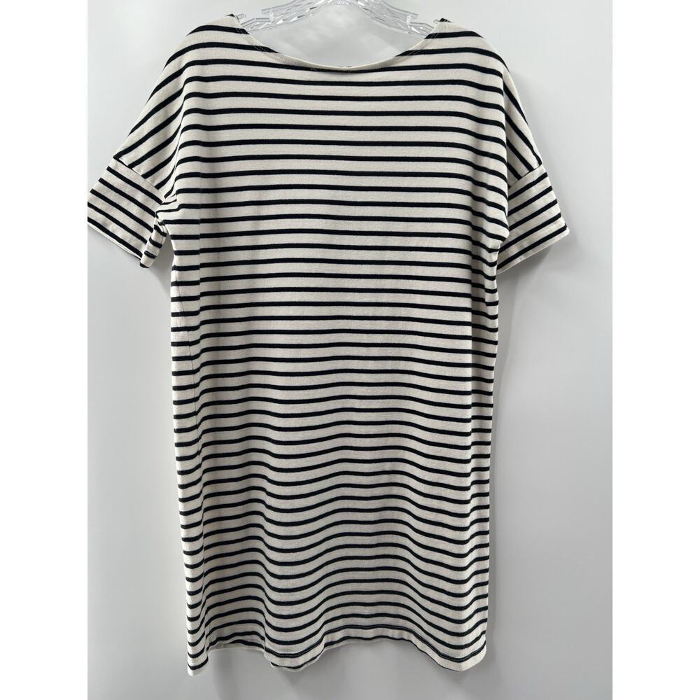 Hatch Women’s Short Sleeve T-shirt Dress Black & White Striped Size 1 Small - Picture 8 of 9